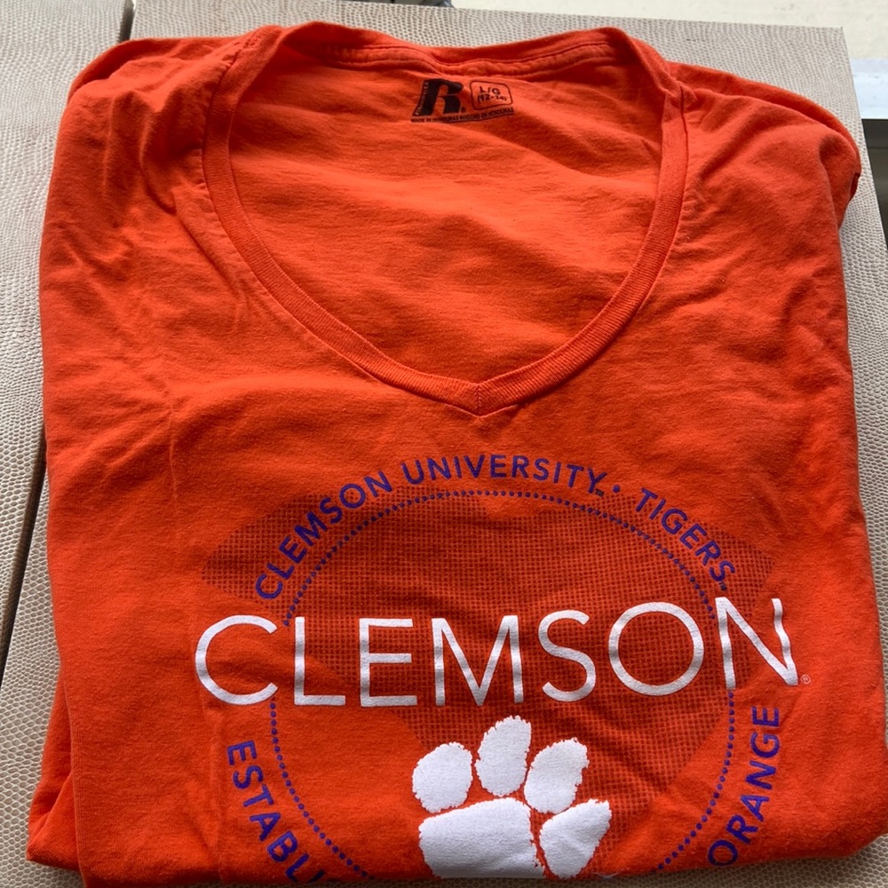 Clemson V neck shirt